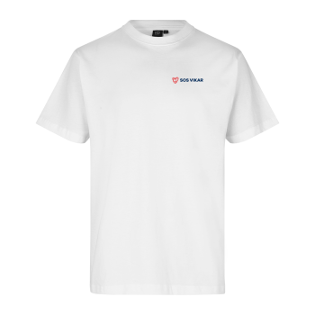 T-shirt med logo, herre Hvid